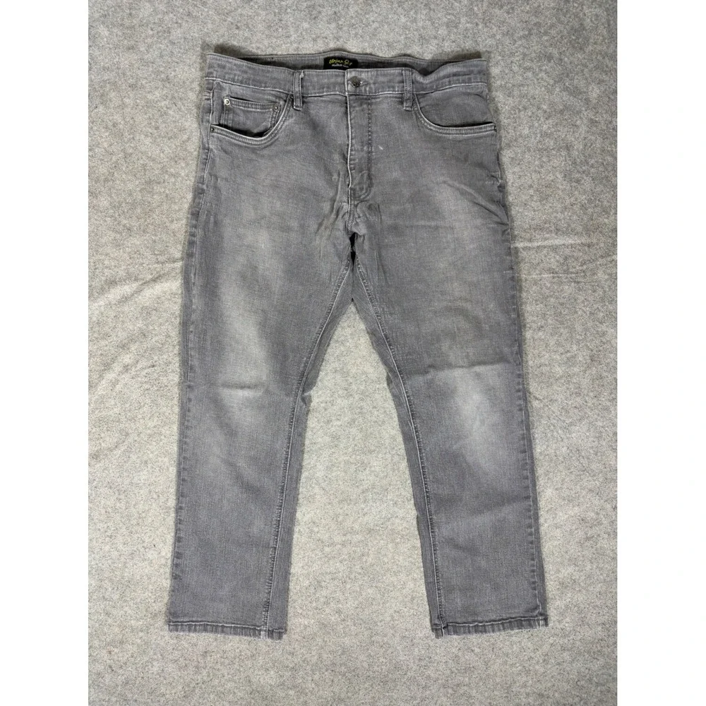 Urban Star Mens Gray Stretch Denim Jeans 38x30‎ Straight Leg 02518231US